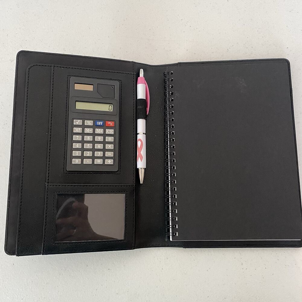 Office Depot Personal Padfolio 9"x6.5" With Calculator Includes Notebook